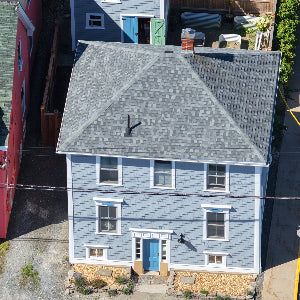 drone image of Casa Codfish house