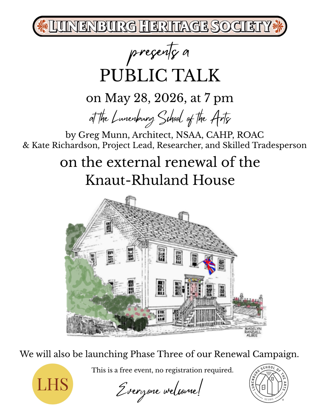 Public Talk - Knaut-Rhuland House Exterior Renewal Work