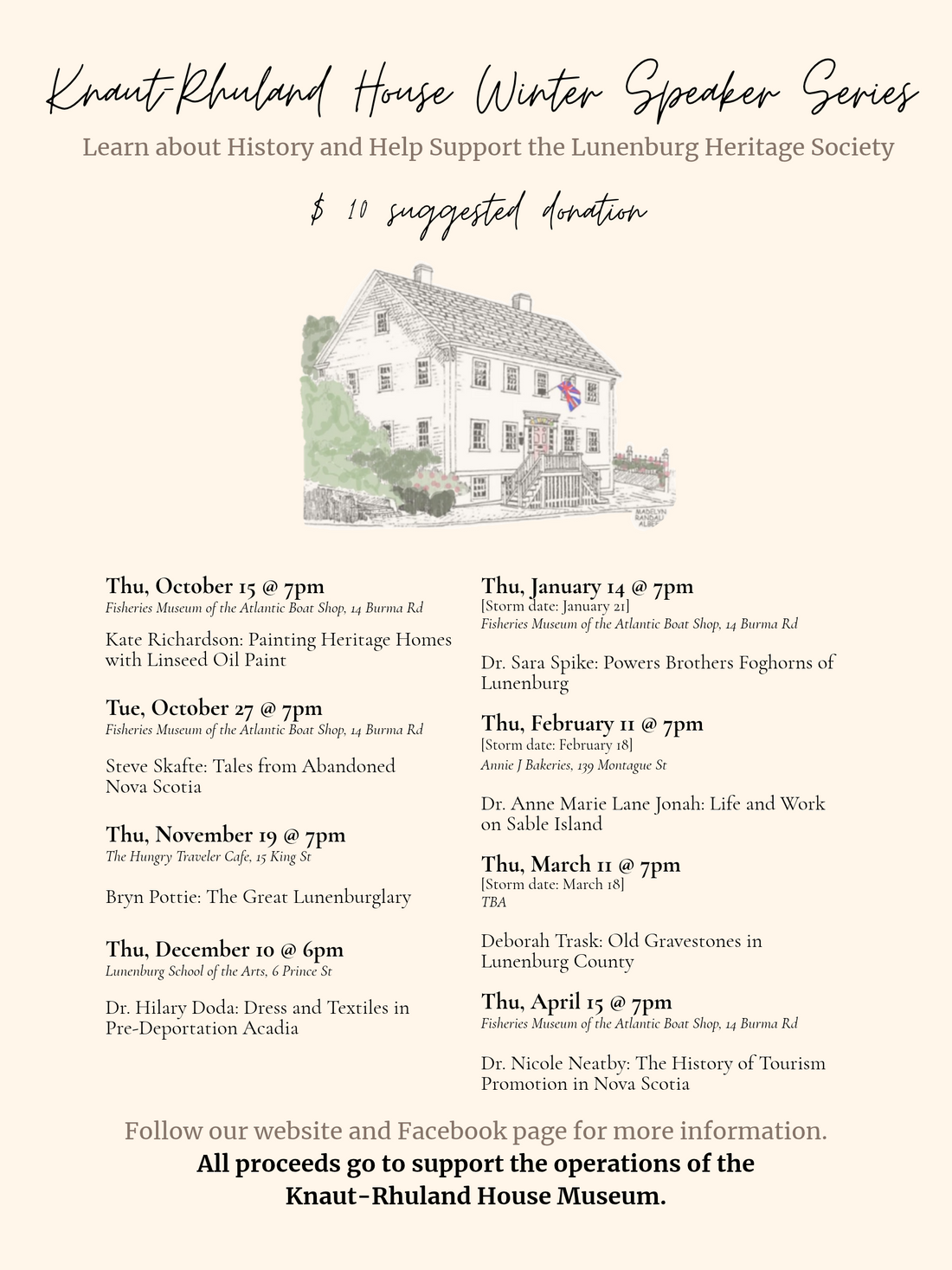 Knaut-Rhuland House Winter Speaker Series
